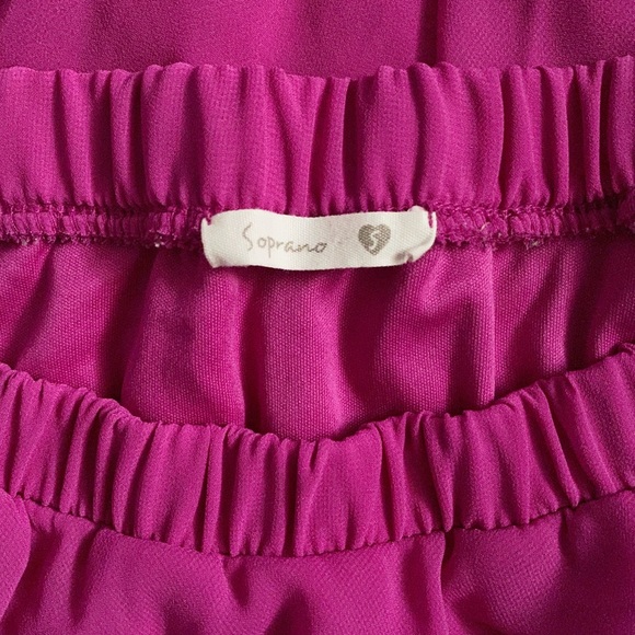 Soprano pink chiffon midi skirt w/ side slits - Picture 5 of 6